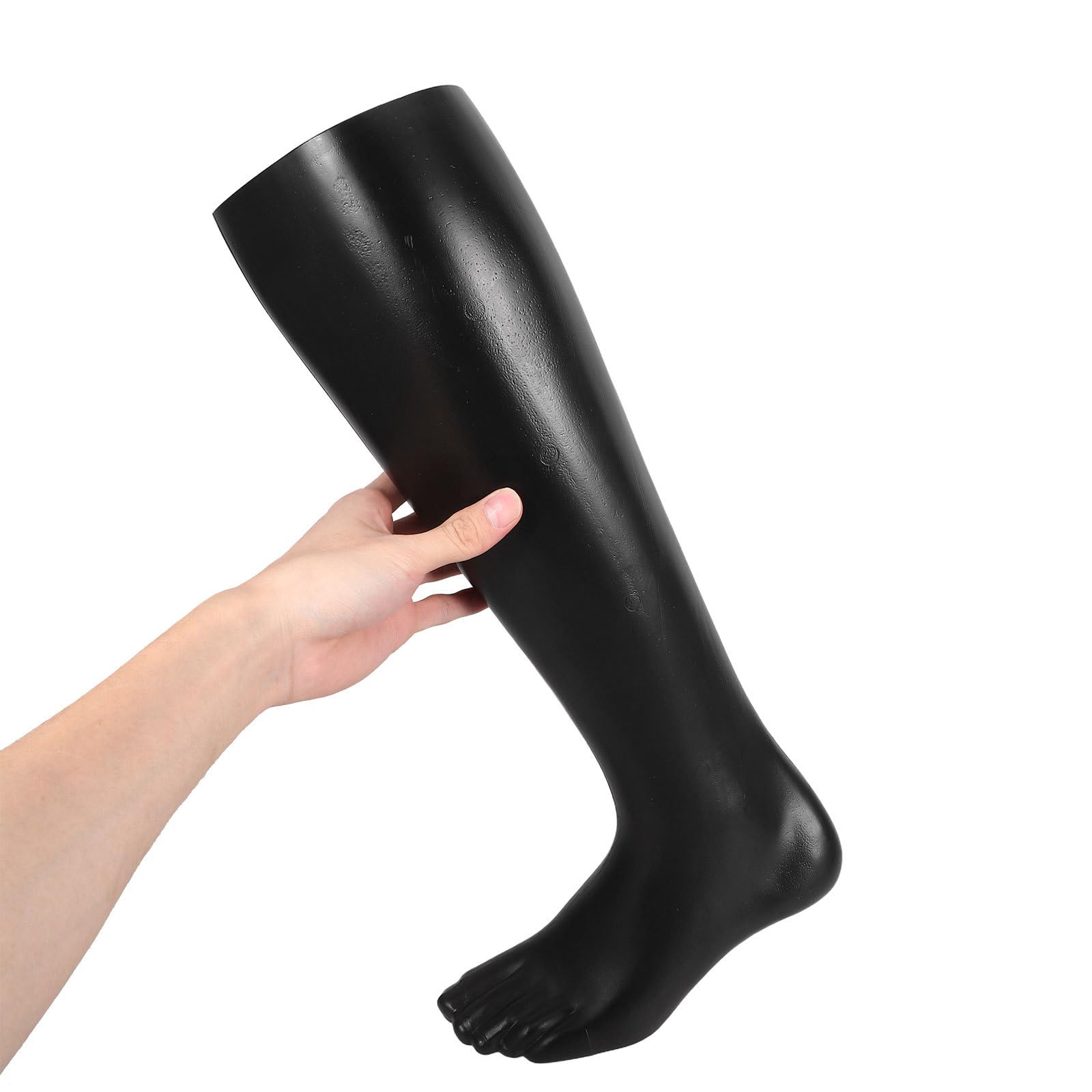 KOMBIUDA 2 Pièces Mannequin de Pied en Plastique Noir, Modèle Réaliste et Stable Base Antidérapante pour Présentation de Chaussettes en Magasin Domicile