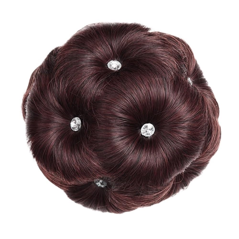 QRSTUVXZY Synthetic Clip-on Bun Hair and Easy To Take Care Of For Women's Ponytail Hair Extensions Chignon Wig(233B)