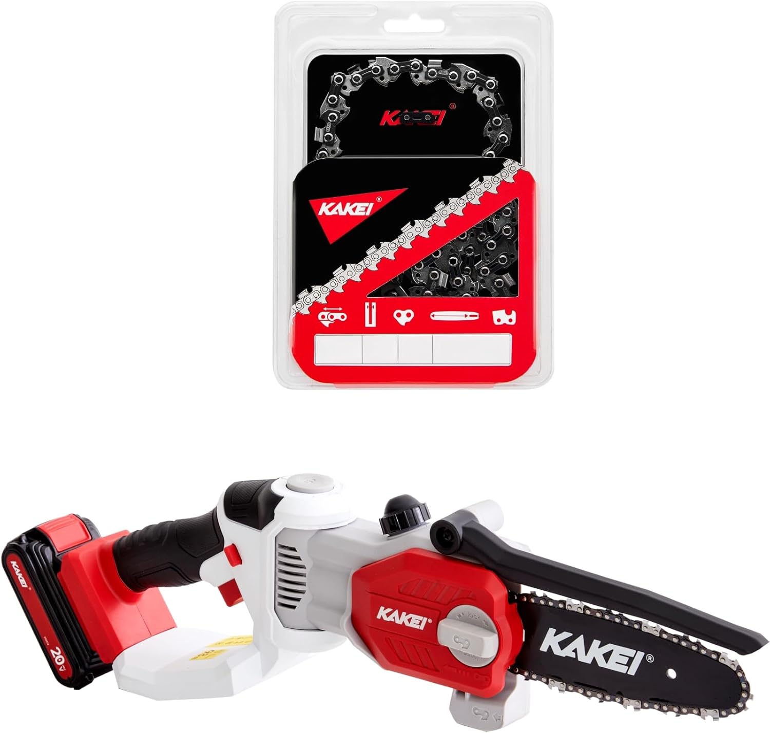 KAKEI 3C368X & Mini Chainsaw with an 18-inch chainsaw chain package