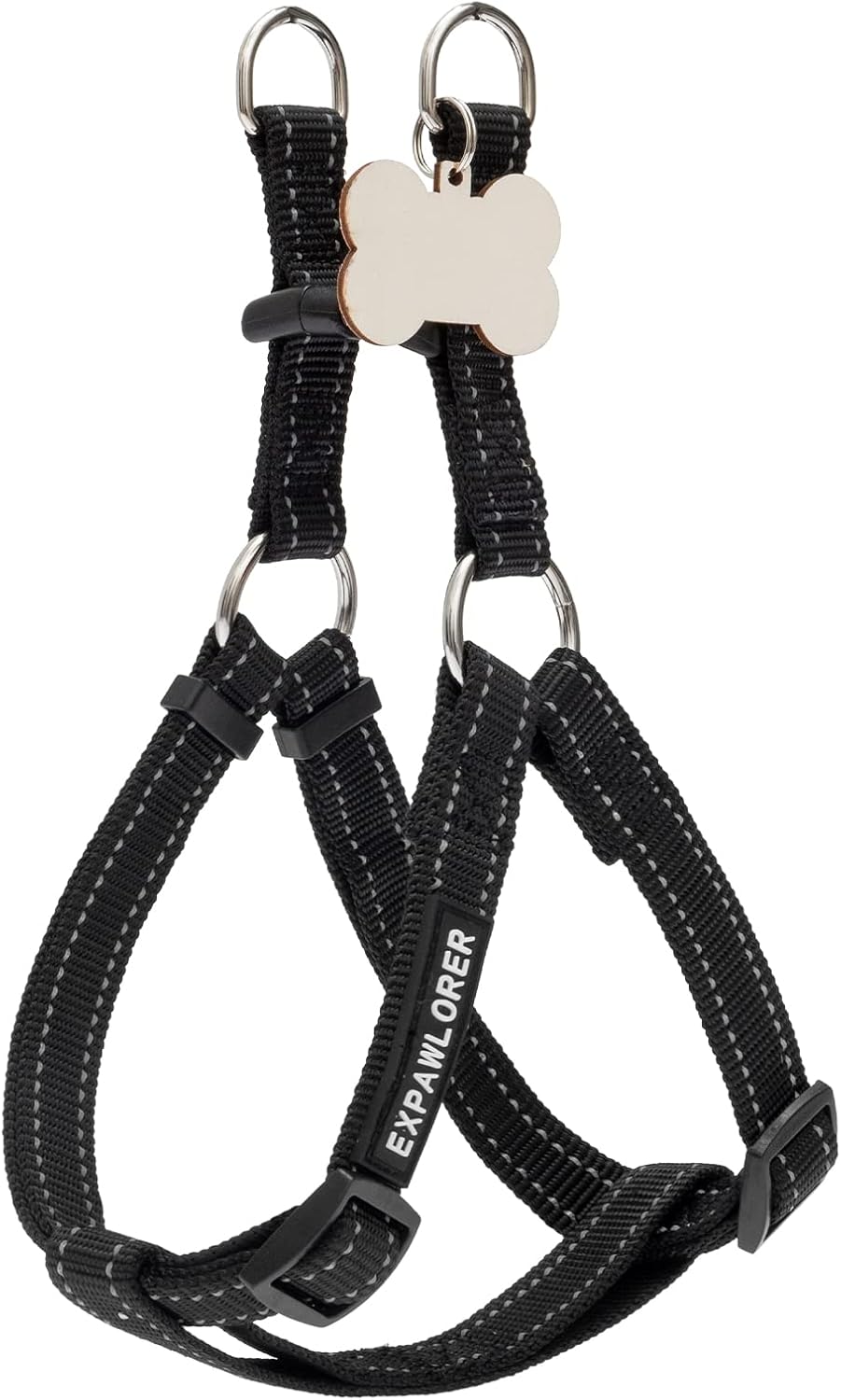 EXPAWLORER No Pull Dog Harness - Step in Reflective Dog Harness with DIY Personalized ID Tag, Adjustable Quick Release Dog Vest Harness…