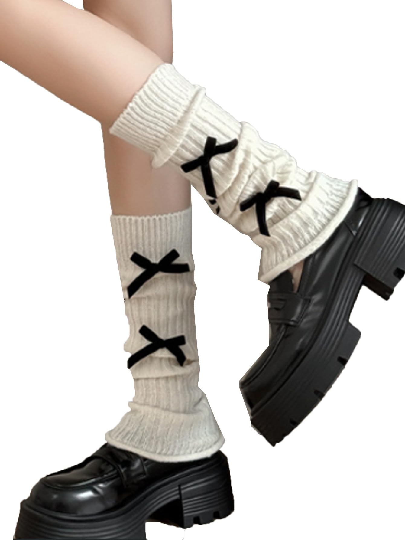 Sksshion Women's Y2K 80s Leg Warmers Socks Rib Knit Boot Socks | Knit Boot Socks cute legwarmer for winter kawaii leg warmers for girls