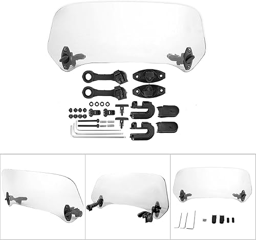 Miniatura 17 de Akozon Deflector de parabrisas, deflector universal de parabrisas de motocicleta, deflector de aire para parabrisas de motocicleta, deflector