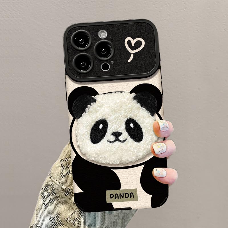 Coque iPhone 16 panda pour protéger des chutes avec pare-chocs souple TPU