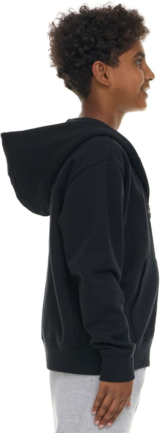 New Balance Boys Zip Up Hoodie – Full Zip Premium Cotton Blended Fleece Sweatshirt with Lined Hood, Comfortable Fit - Image 6