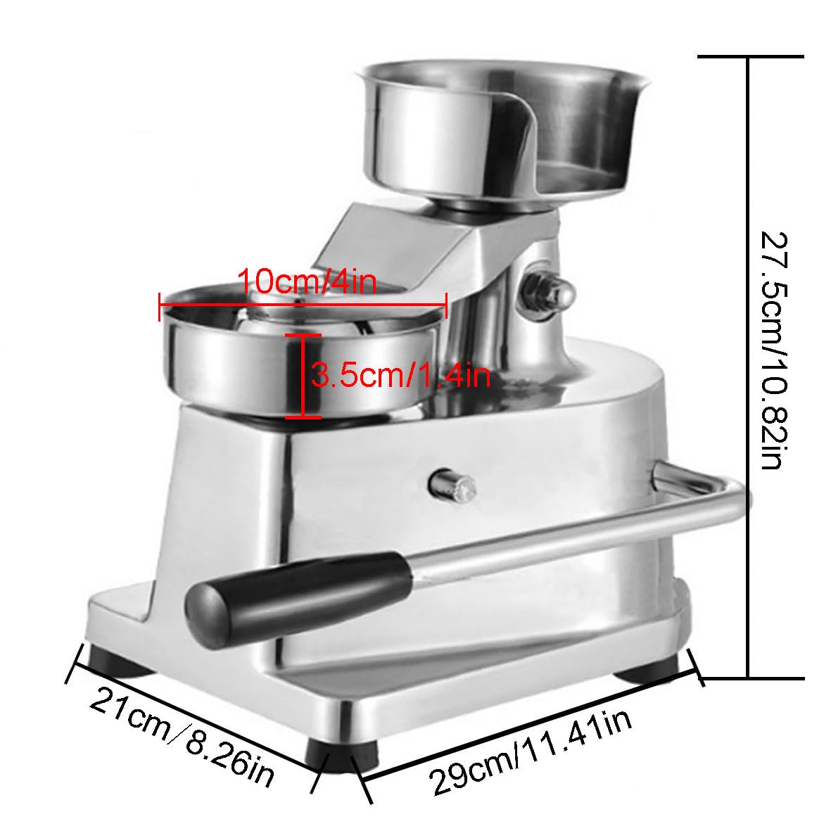 Kommerzielle Hamburger Patty Maker Hamburger Patty Press Molding Maker Edelstahl Heavy Duty Rindfleisch Patty Maschine (Patty Durchmesser 10 cm)