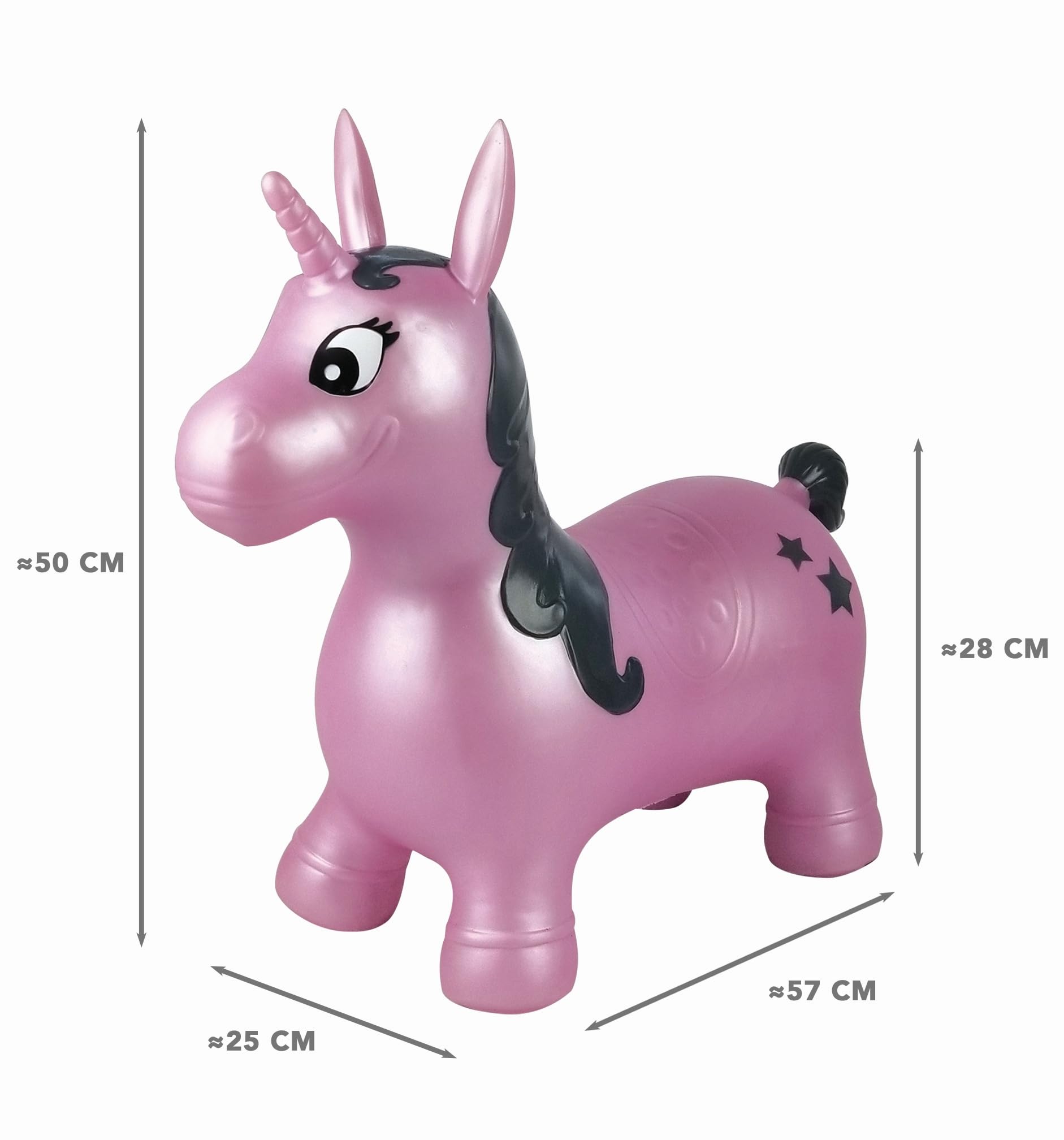 Lexibook Unicorno da Salto Gonfiabile, per Uso Interno ed Esterno, per Lo Sviluppo dell'equilibrio e delle capacità motorie, Pompa Manuale Inclusa, Plastica sicura e Durevole, Rosa, BG050UNILXB
