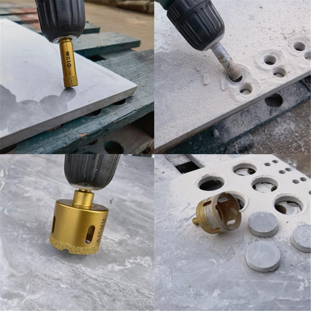 Wiertło diamentowe do wiercenia na sucho Otwornica Wiertło diamentowe lutowane próżniowo do wiercenia na sucho Płytki ceramiczne Granit Marmur 6-85 mm(42mm)