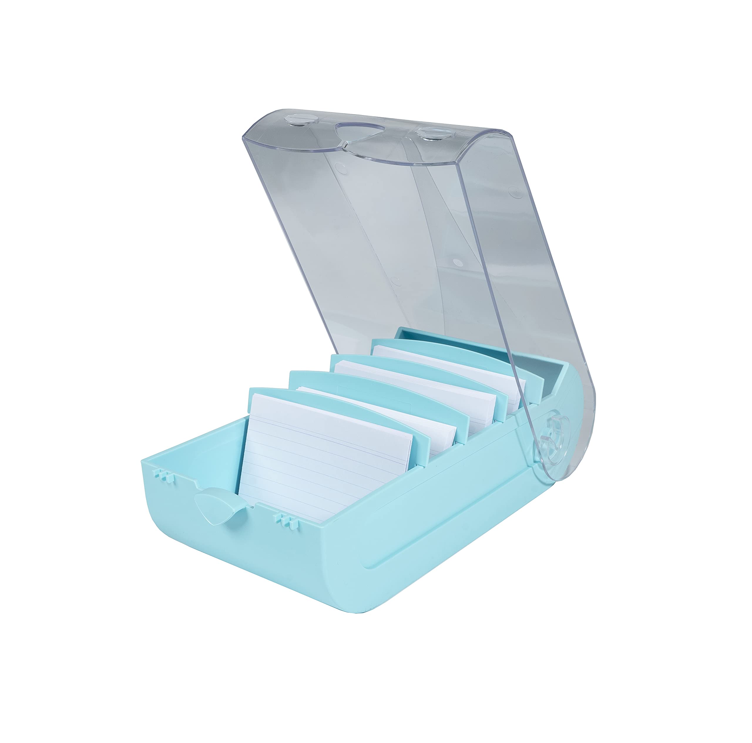 Exacompta - Ref. 5349623D - Karton mit 8 Learning Box BUNNYBOX A7 Aquarell - Maße 25 x 13,2 x 8,5 cm - Kapazität bis zu 900 Karten im Format A7-4 verschiedene Farben