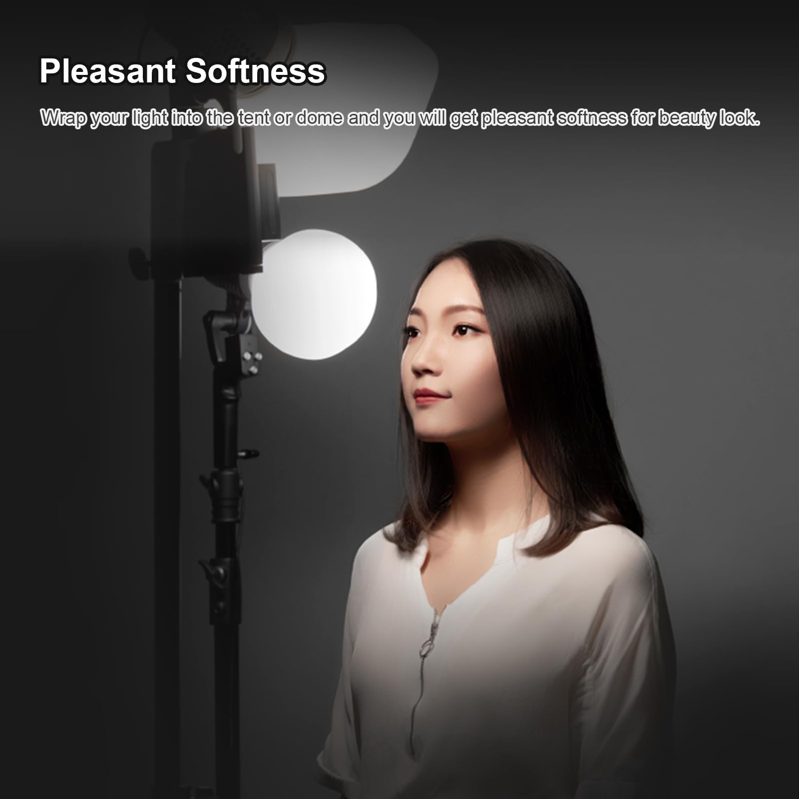Godox ML-CD15 Diffuseur Dôme avec 3 Adaptateurs pour Lampe de Poche, Modificateur de Lumière Souple Pliable pour Godox AD100PRO AD200PRO AD300PRO AD400PRO V1 V860II V860III TT685II TT600 ML60 ML60Bi