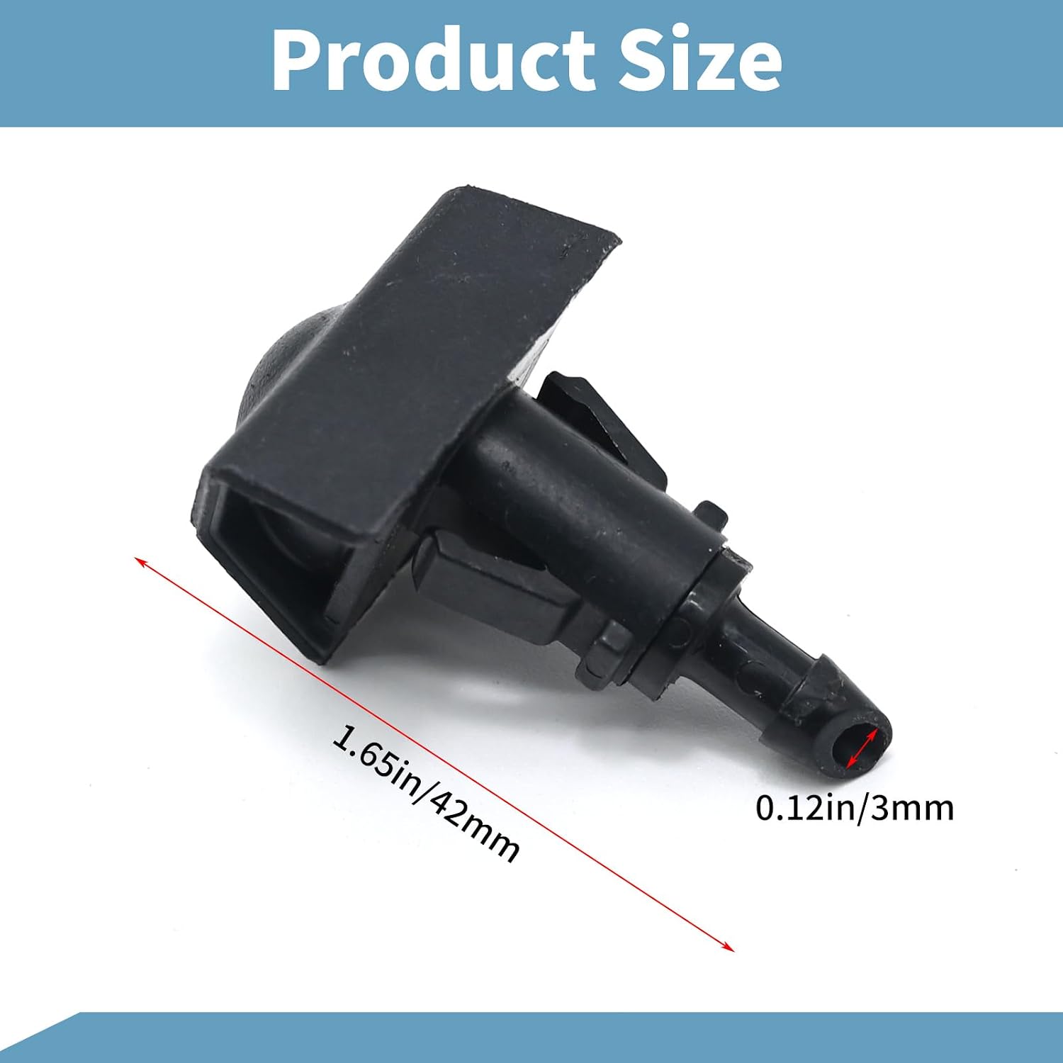 2Pcs Windshield Washer Nozzle 28931-ZW80A Replacement for Nissan Versa 2009-2012 Wiper Spray Nozzle, Replaces 28931-EL00B