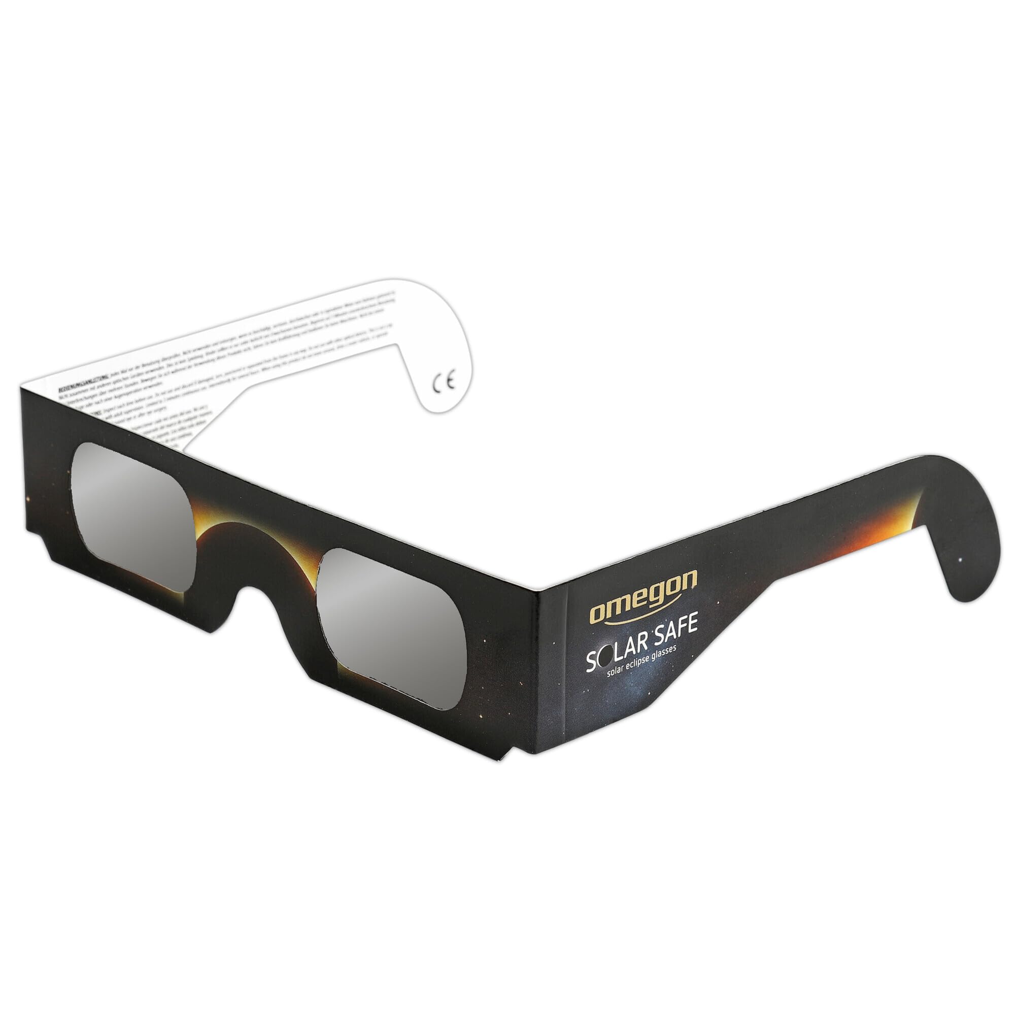 Occhiali per eclissi Omegon Solar Safe | Osservazione Sicura | Conformi ISO 12312-2 | Lenti in Polimero Antigraffio | Made in USA | Per l'Eclissi Solare 2026