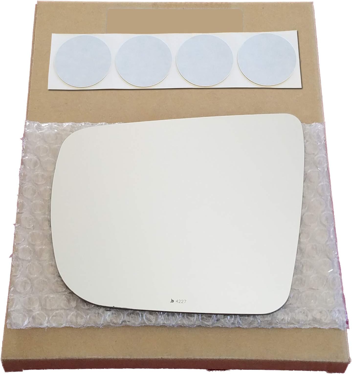 Mirror Glass Replacement + Adhesive Pads for 2006-2008 Subaru Forester Driver Side (2007 06 07 08)