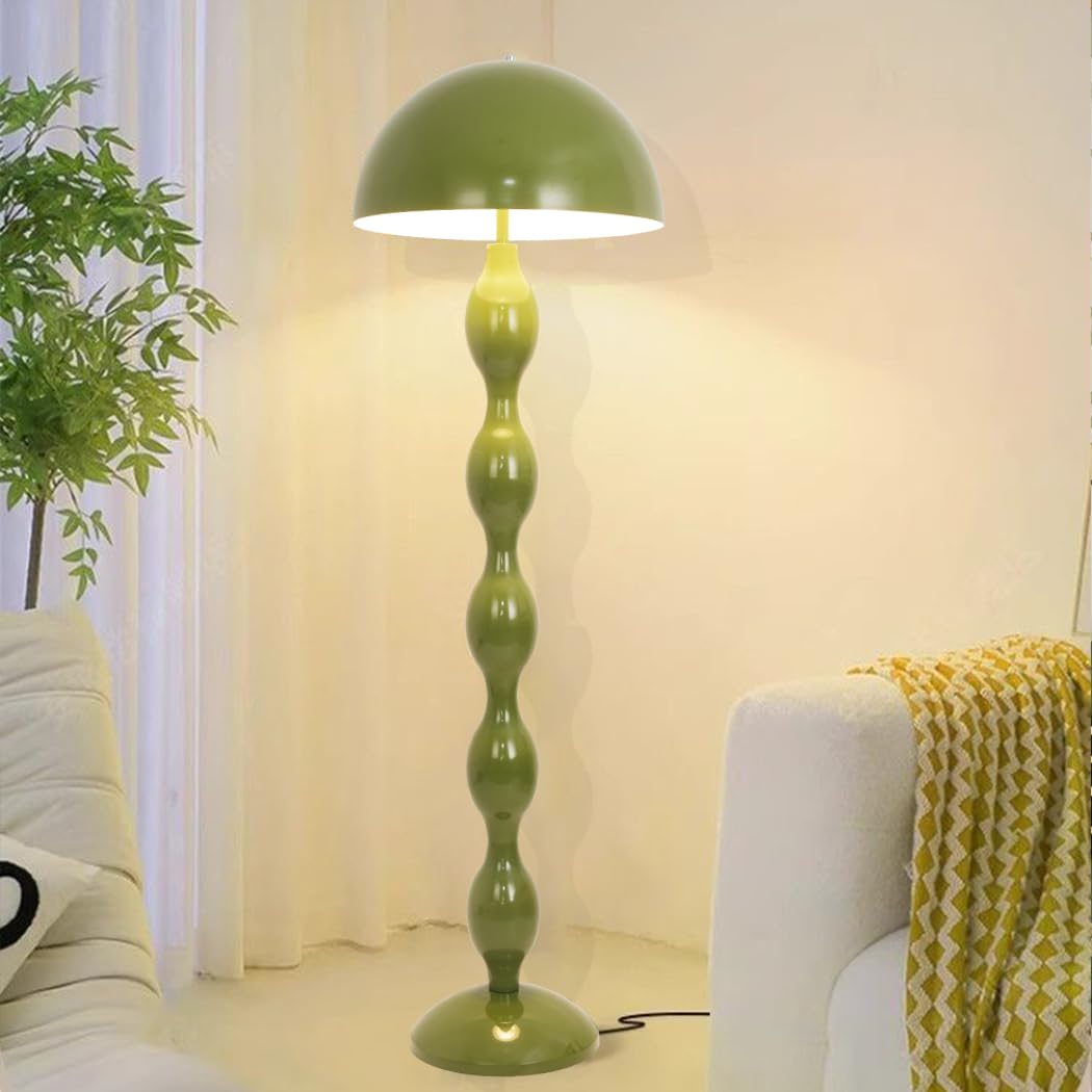 MUMENG Floor Lamp Creative Green Mushroom Lamp, Standing Lamp with
