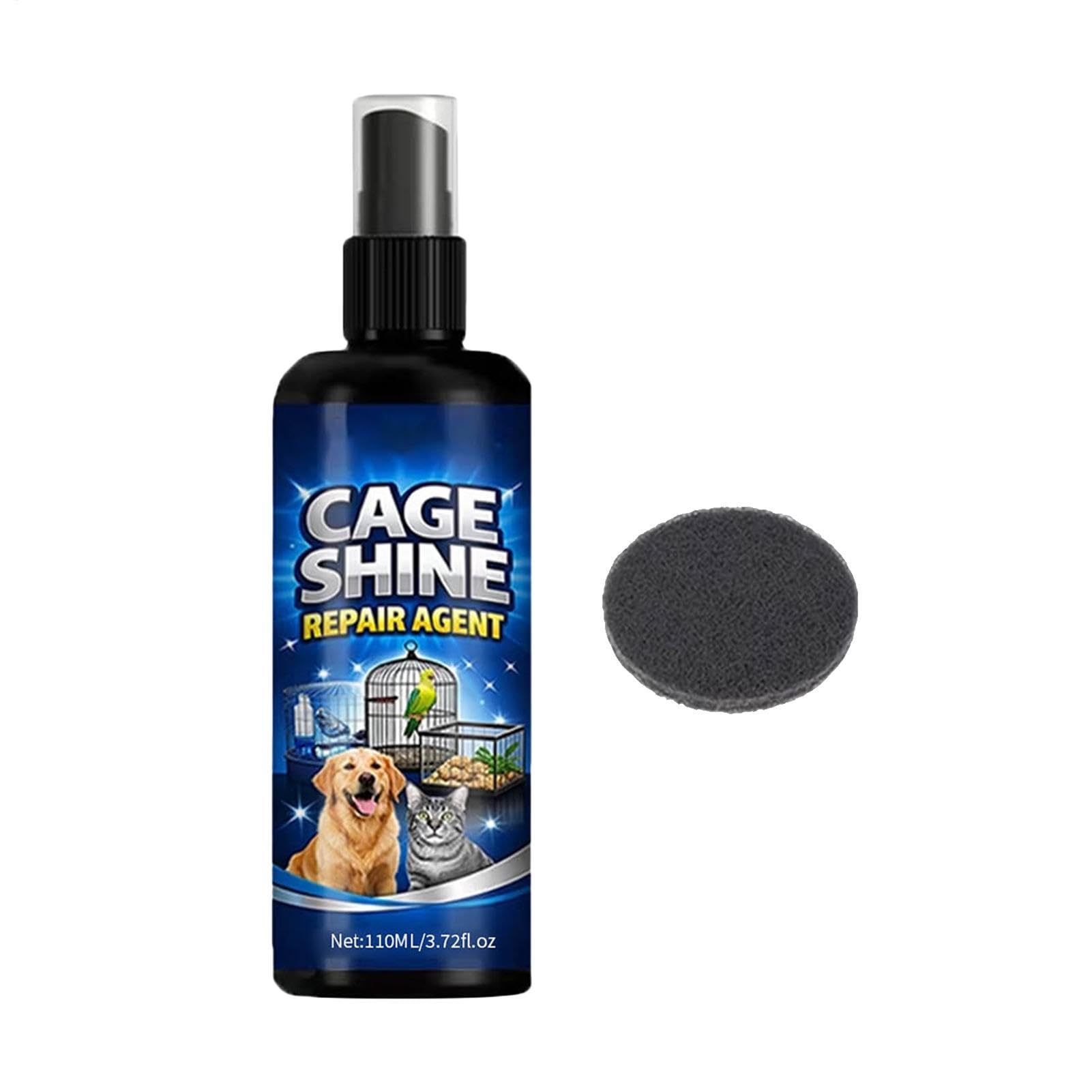 Acting Cage Cleaner, Bird Cage Spray Solution, Droppings Breakdown Formula with Odor Control, Hygienic Pet Cages Liquid, Bird Habitat Cleaning Spray for Home