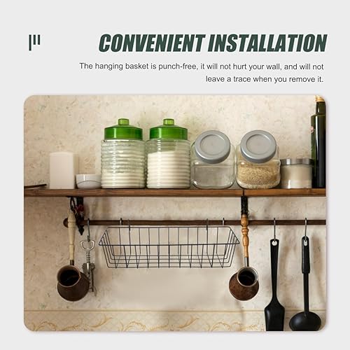 Miniatura 3 de Cestas colgantes de cocina, cesta de almacenamiento de alambre sobre el organizador de la puerta del gabinete, cestas colgantes para organización de