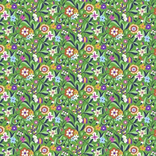 Dashwood Studio Cotton Lawn Fabric Green - per Yard
