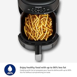 Philips Air Fryer 2000 Series - 13-in-1 functions, 6.6 Quarts, Compact Design with Cooking Window, Black, (NA231/00)