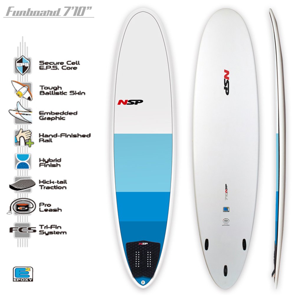Amazon | NSP FUNBOARD TONE BLUE 7'10
