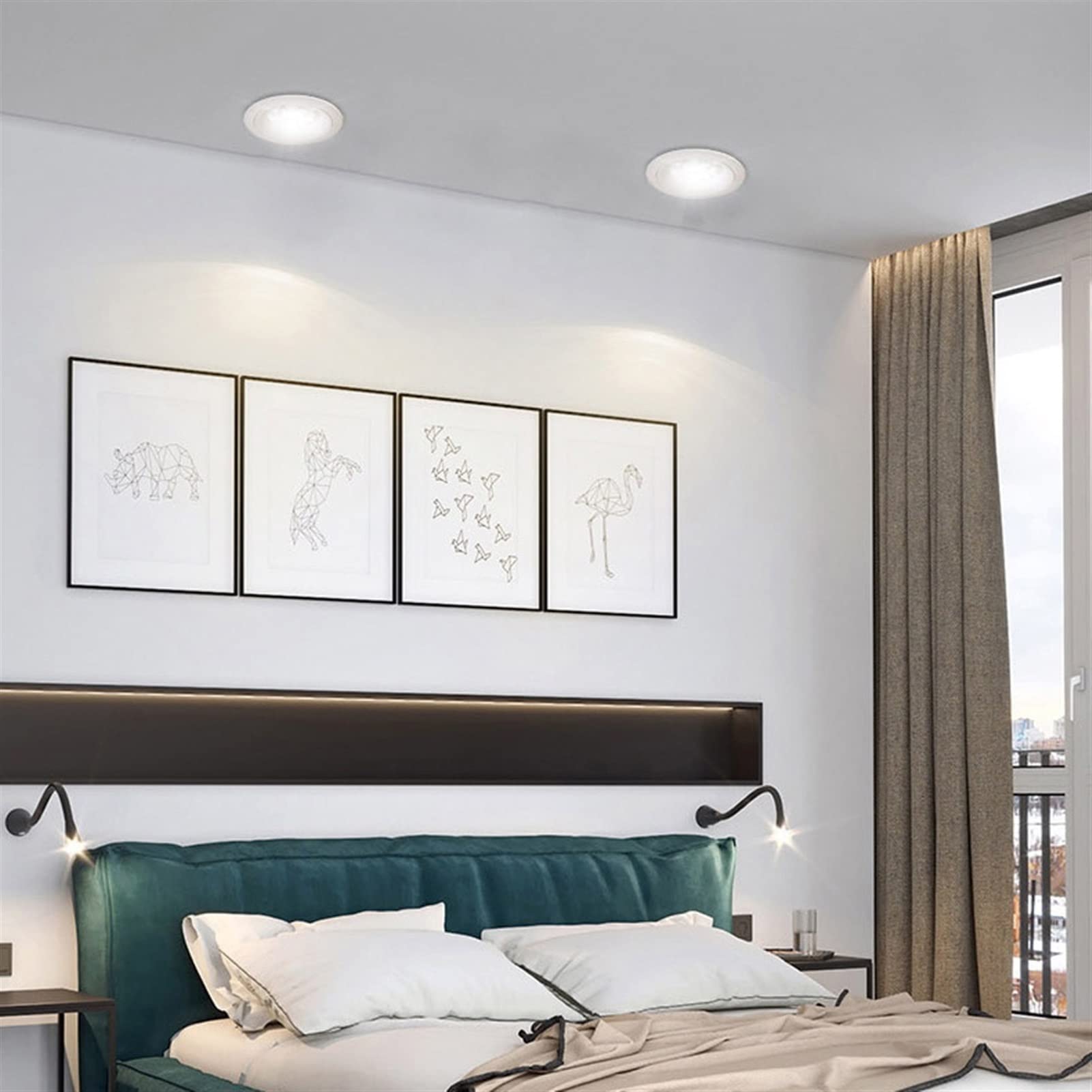Aplique de pared europeo 5W 10W Luces de techo Empotradas con clasificación de fuego Ahorro de energía Downlights LED Agujero de corte de 75 mm Sin parpadeo Accesorios de iluminación Decoración de