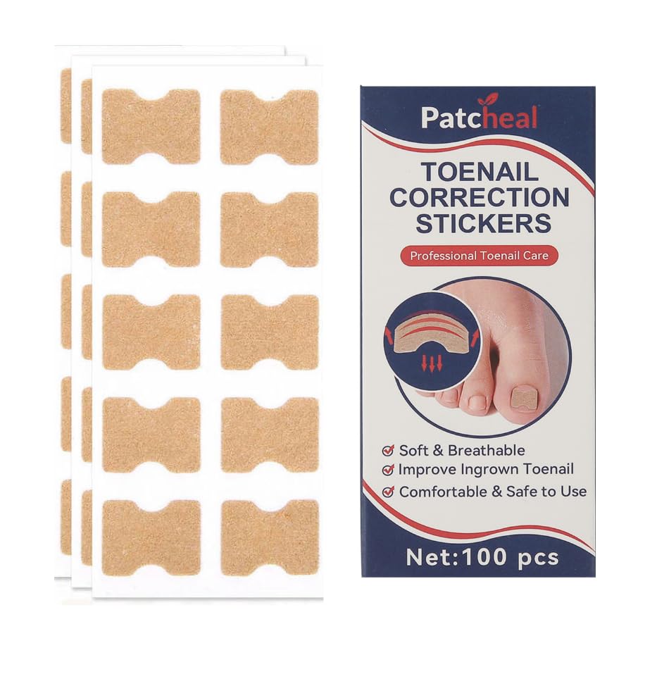 100 pcs Ingrown Toenail Sticker, Nail Correction Sticker, Professional Toenail Correction Sticker, Foot Care Tool With Nail File And Cuticle Pusher