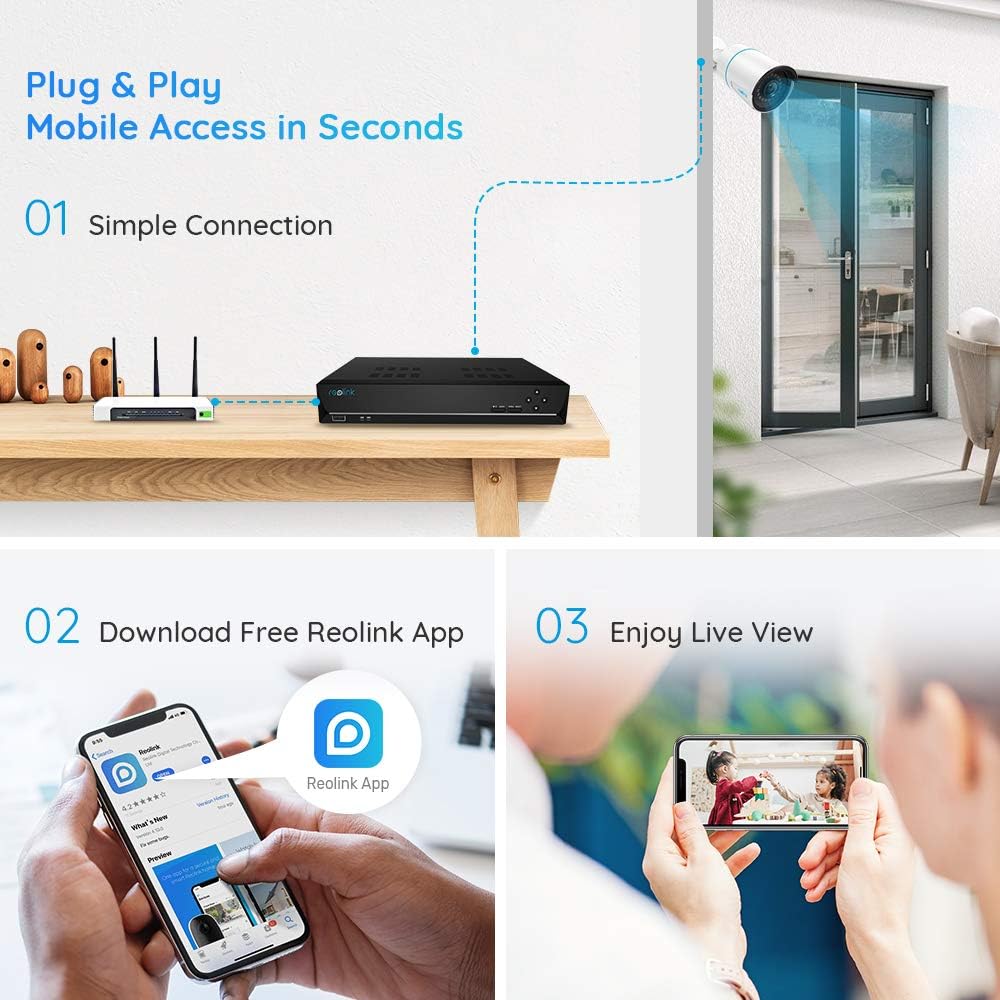 Gеt Dіѕсоunt оƒƒеr REOLINK 5MP 8CH PoE Security Camera System, 4pcs 5MP Wired PoE IP Cameras Outdoor with Person Vehicle Detection, 4K 8CH NVR with 2TB HDD for 24-7 Recording, RLK8-510B4-A