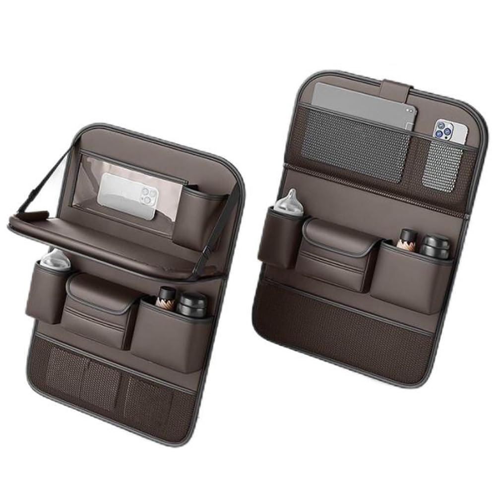 Coche Organizador Asiento Trasero para Chery Karry Youya V2 S22, Organizador Asiento Coche Impermeable Protector Respaldo Accesorios Organizador de Asiento Trasero,C