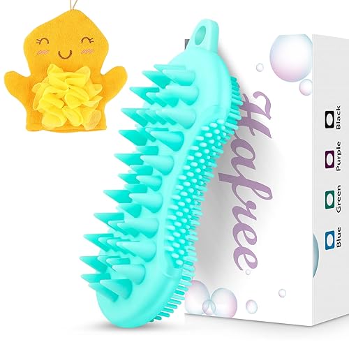 Cepillo de champú masajeador de cuero cabelludo, cepillo de baño 3 en 1, cepillo de cuero cabelludo de silicona para hombres, mujeres y niños,