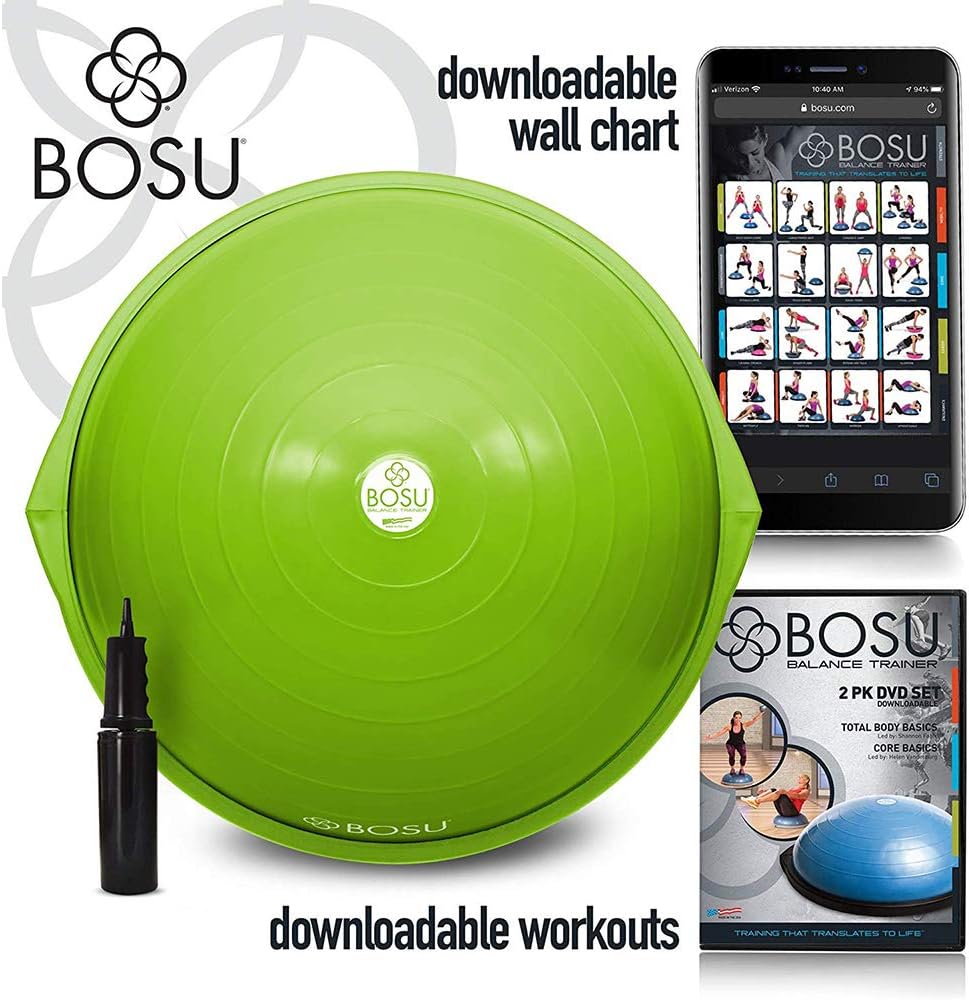 Bosu Home Gym Equipment The Original Balance Trainer 26 Inch Diameter Lime Green
