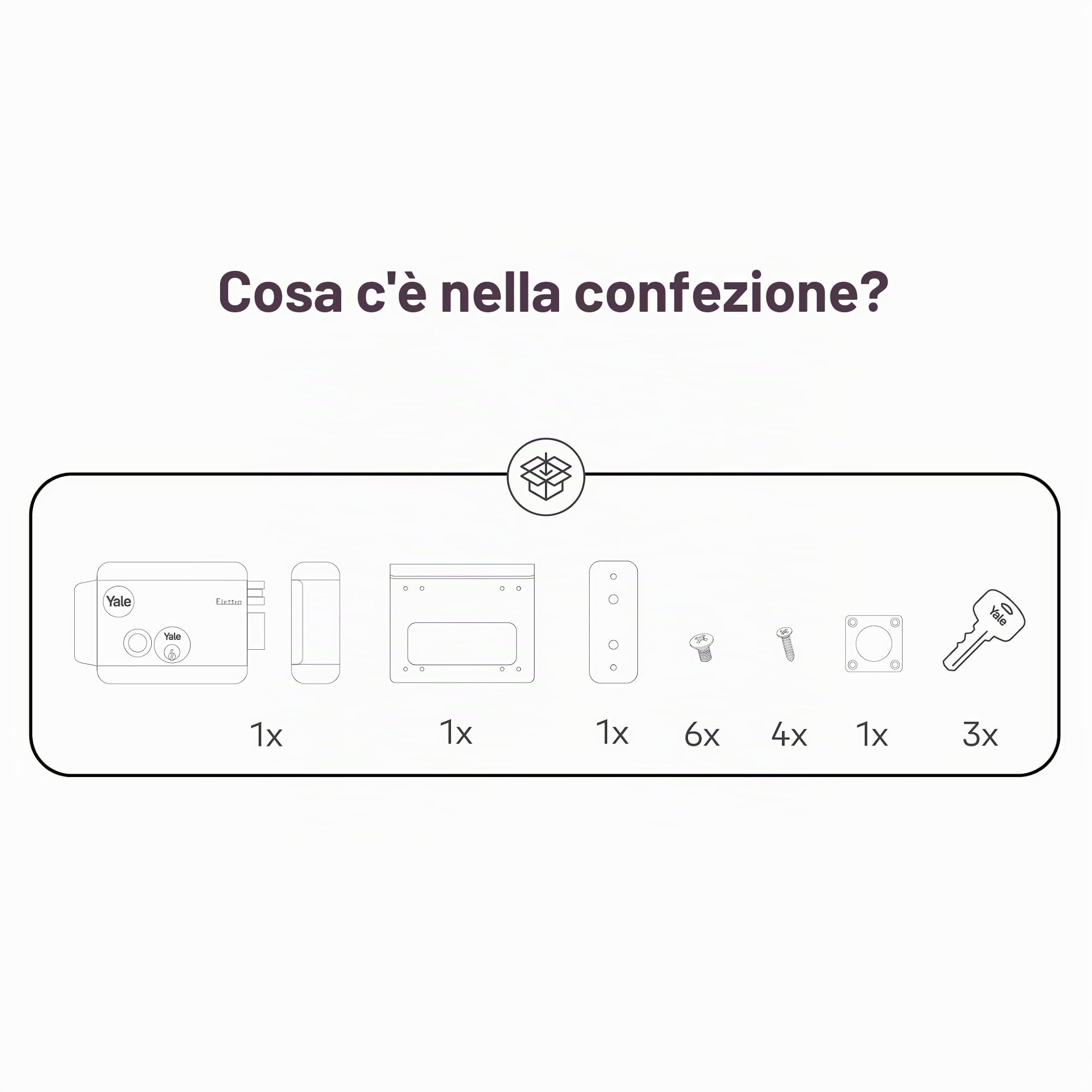 YALE Serratura elettrica da applicare Y68800602 SX C/K e pulsante, in acciaio verniciato, apertura con chiave e con impulso elettrico a pulsante
