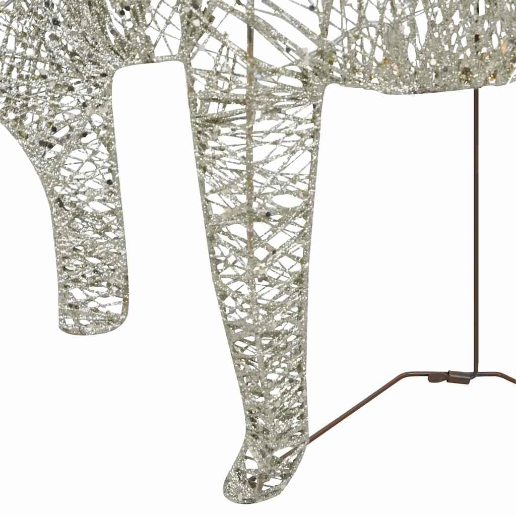 2er Set Weihnachtsrentier Deko, Goldene LED Rentier Figuren für Innen und Außen, 40 Warmweiße LEDs, 8 Leuchtmodi, Dekorative Weihnachtsbeleuchtung für Garten und Wohnzimmer