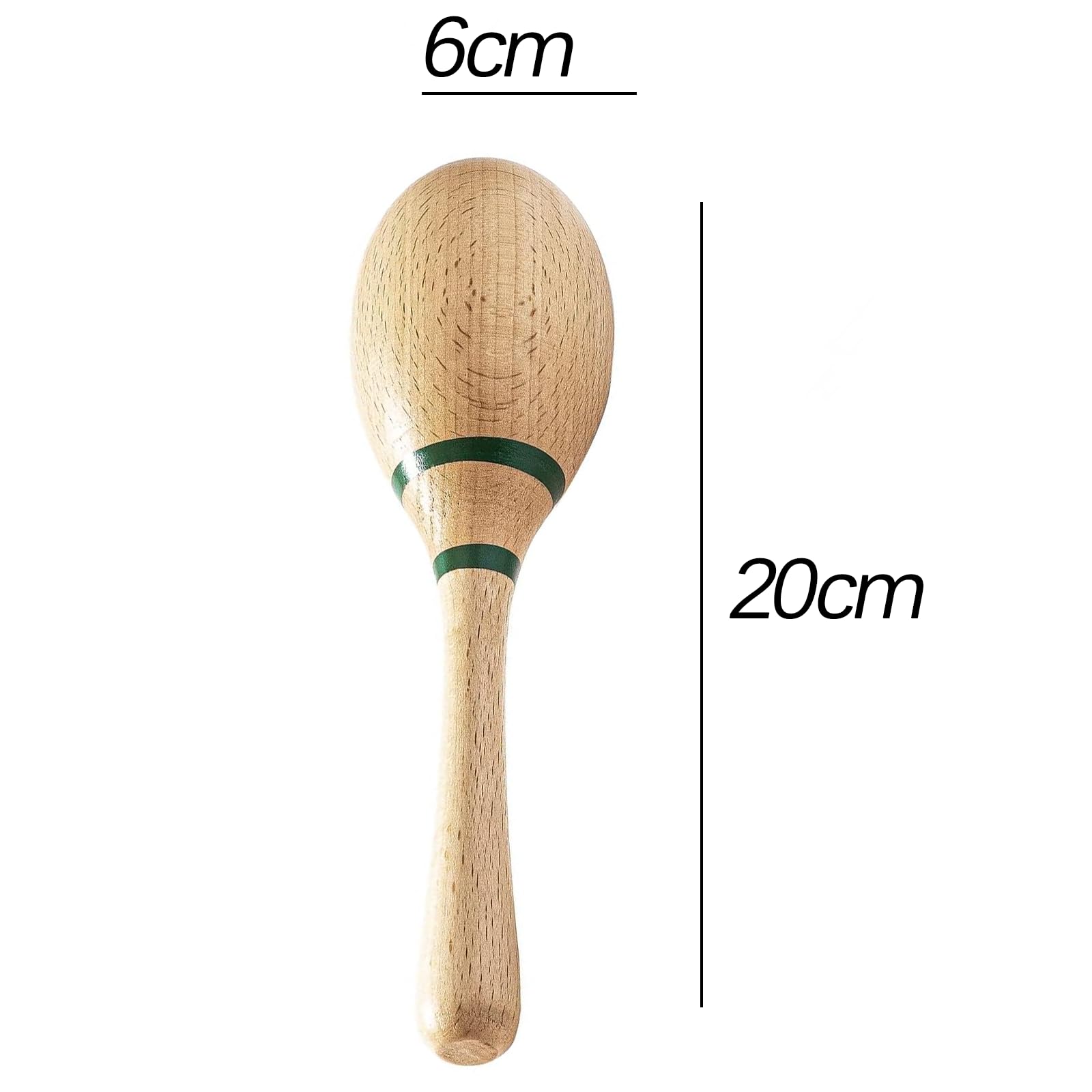 Vokowin 2pcs Percussion Maracas Shakers Rattles Sand Hammer Percussion Instrument with Wooden Handles for Live Performances and Recording Sessions (K425-2) - Image 2