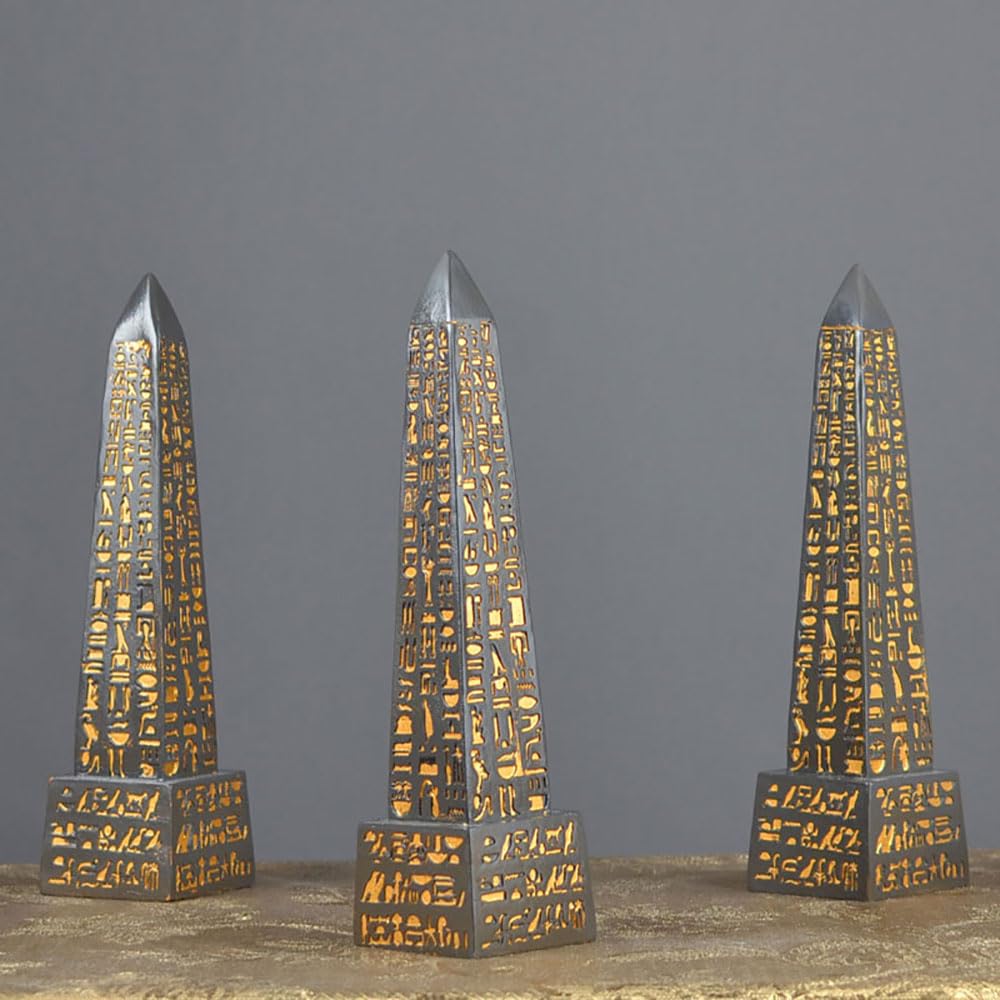 Amazon.co.jp: Lllunimon 古代エジプトのオベリスクの置物、樹脂工芸