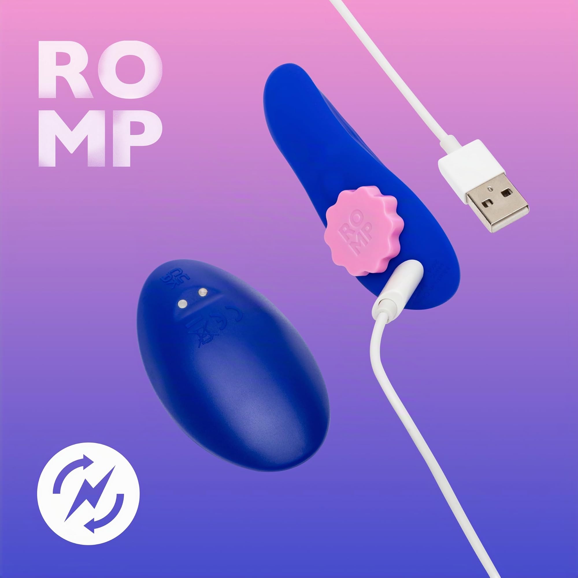 ROMP Party Vibrador de Braguitas Portátil para Mujeres | Juguete Sexual con Mando a Distancia para Parejas | Vibrador de Clítoris Discreto con 7 Niveles de Intensidad | Masajeador Personal para Adulto