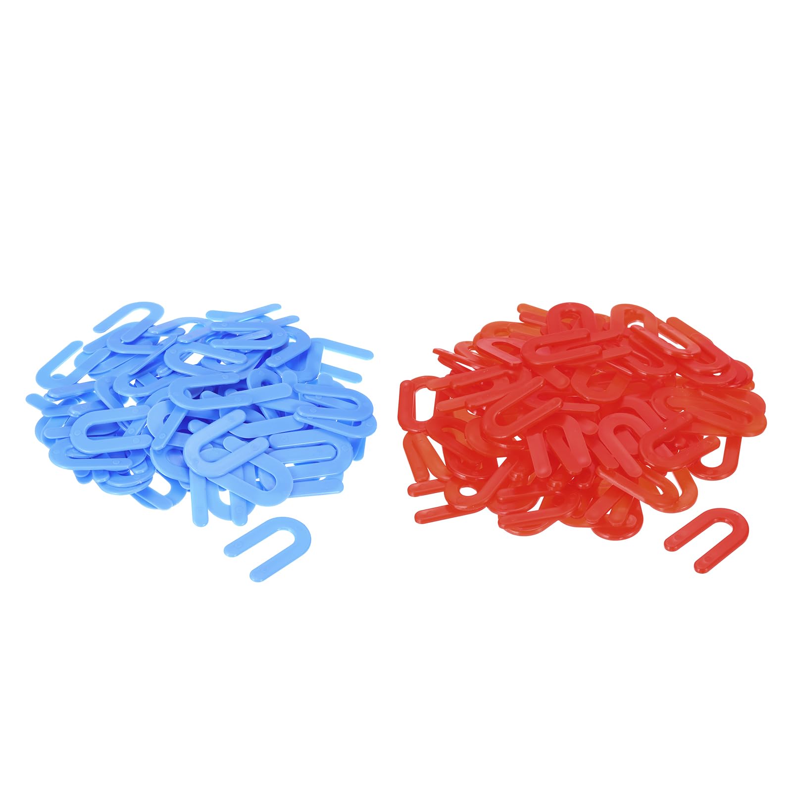 QUARKZMAN Cales en Plastique, Cales en Fer à Cheval pour Nivellement de Carrelage Rouge 1/16 Pouce, Bleu 1/8 Pouce, 400 Pièces.