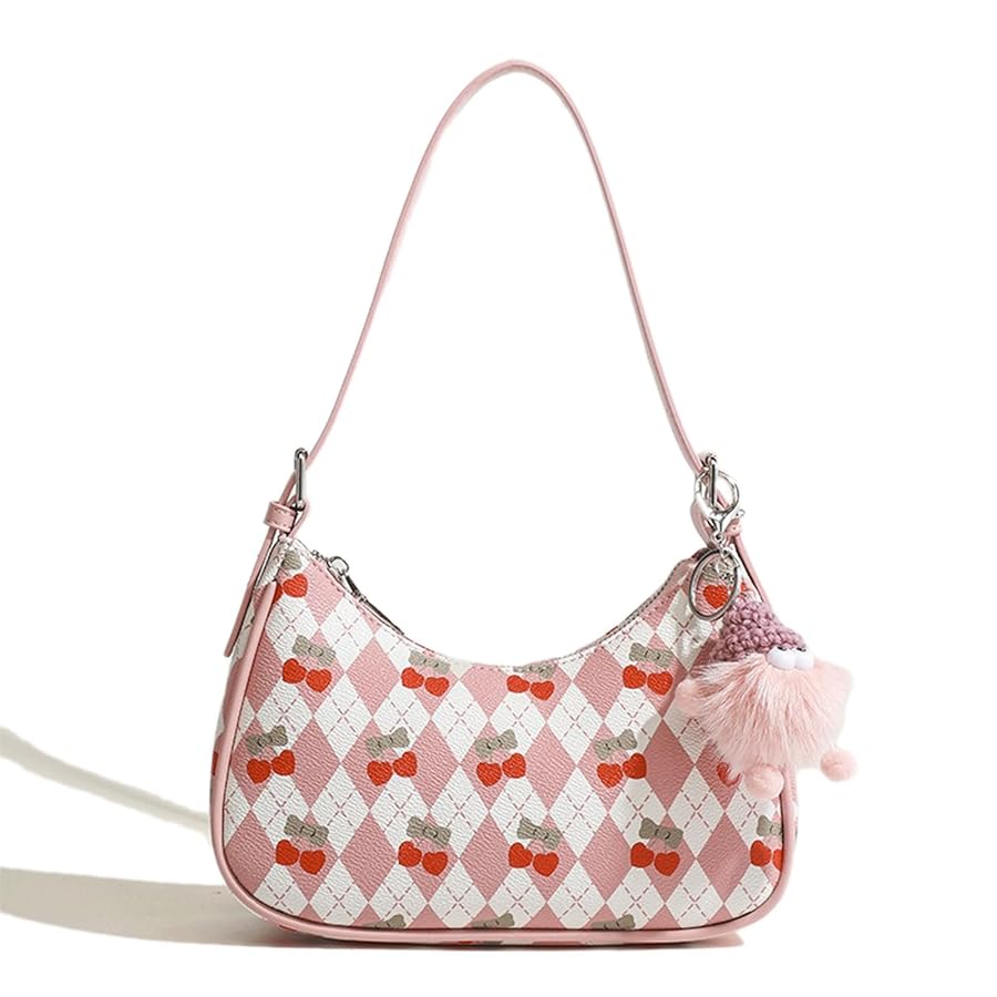 Cherry Purse Women Cute Shoulder Bag Pink Cherry Tote Bag Cherry Purse Women Cute Shoulder Bag Pink Cherry Tote Bag