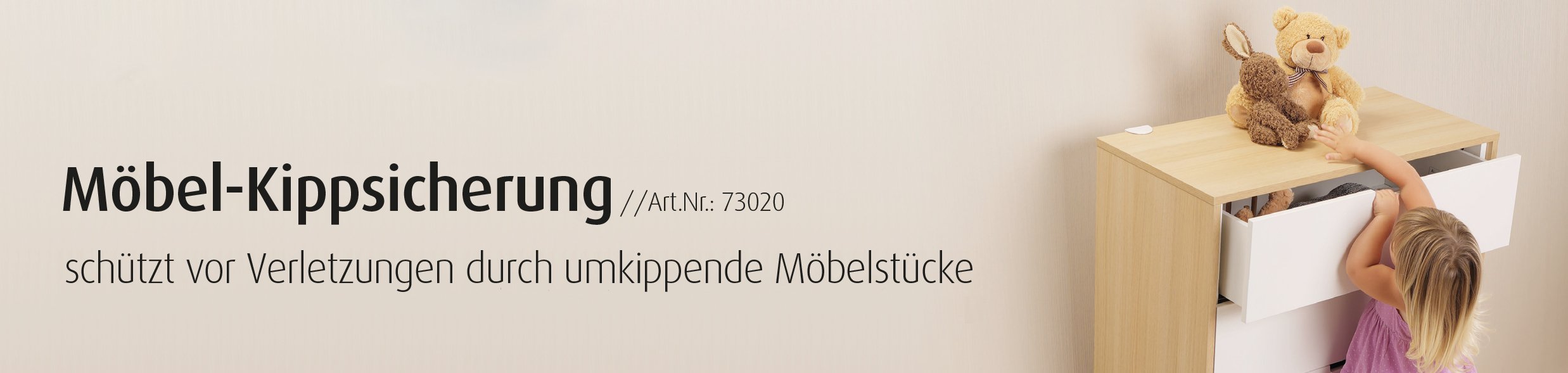 Reer 73020 Zabezpieczenie Przed Przechyleniem Mebli, Białe