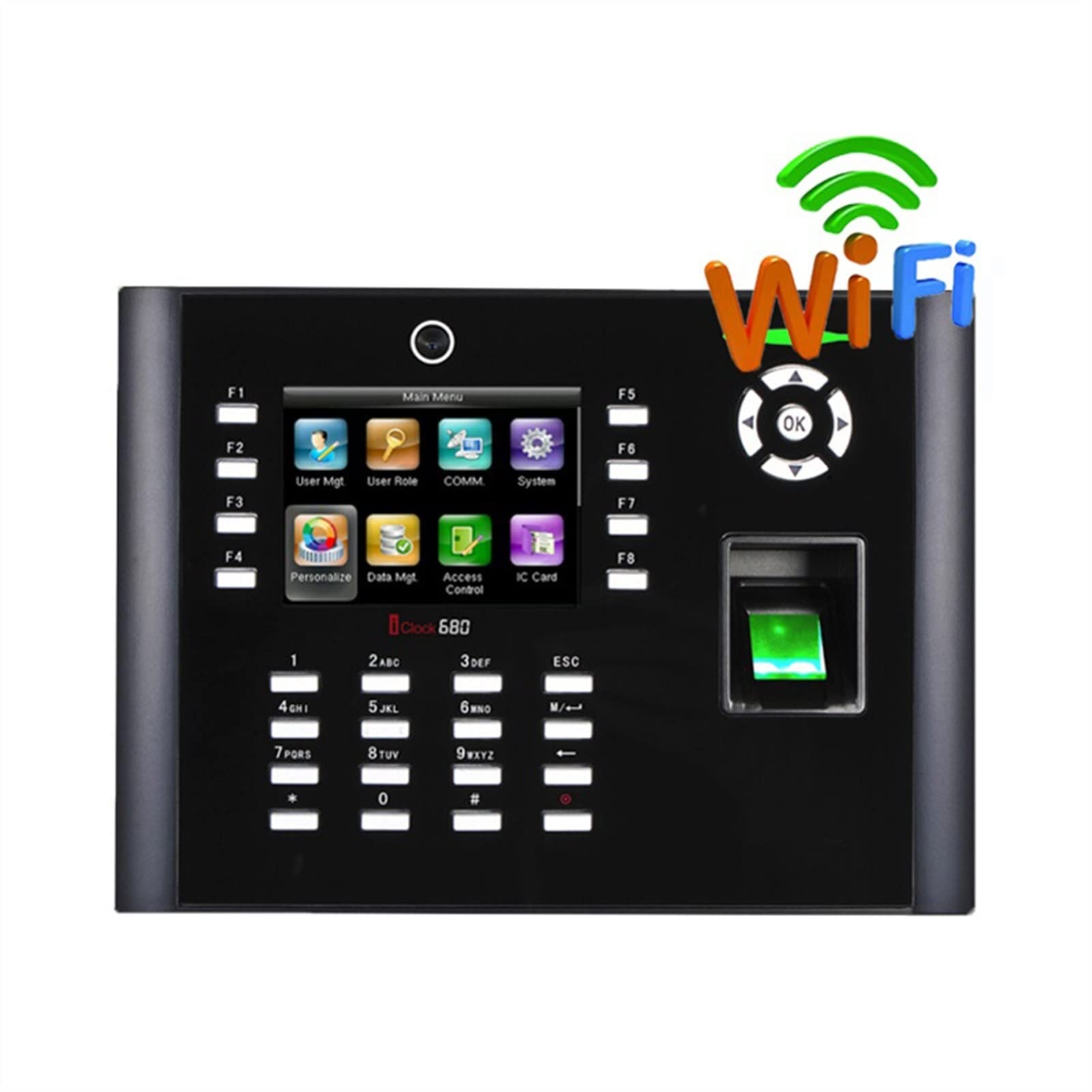 IClock680 TCP/IP Tiempo de Huella Dactilar Máquina de Asistencia de Oficina Máquina de Asistencia Web Sistema de Control de Acceso de Puerta con cámara(ICLOCK680-IC)