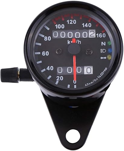Miniatura 5 de Odómetro de motocicleta, medidor de motocicleta, 1 unidad universal de motocicleta, cuentakilómetro, indicador de señal de doble pantalla digital
