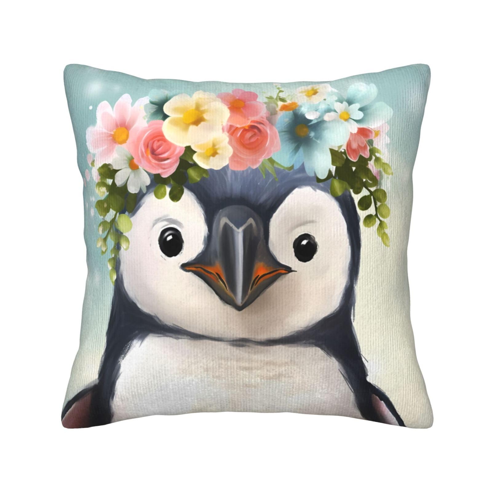 Housse de coussin en velours côtelé doux de haute qualité à motif floral
