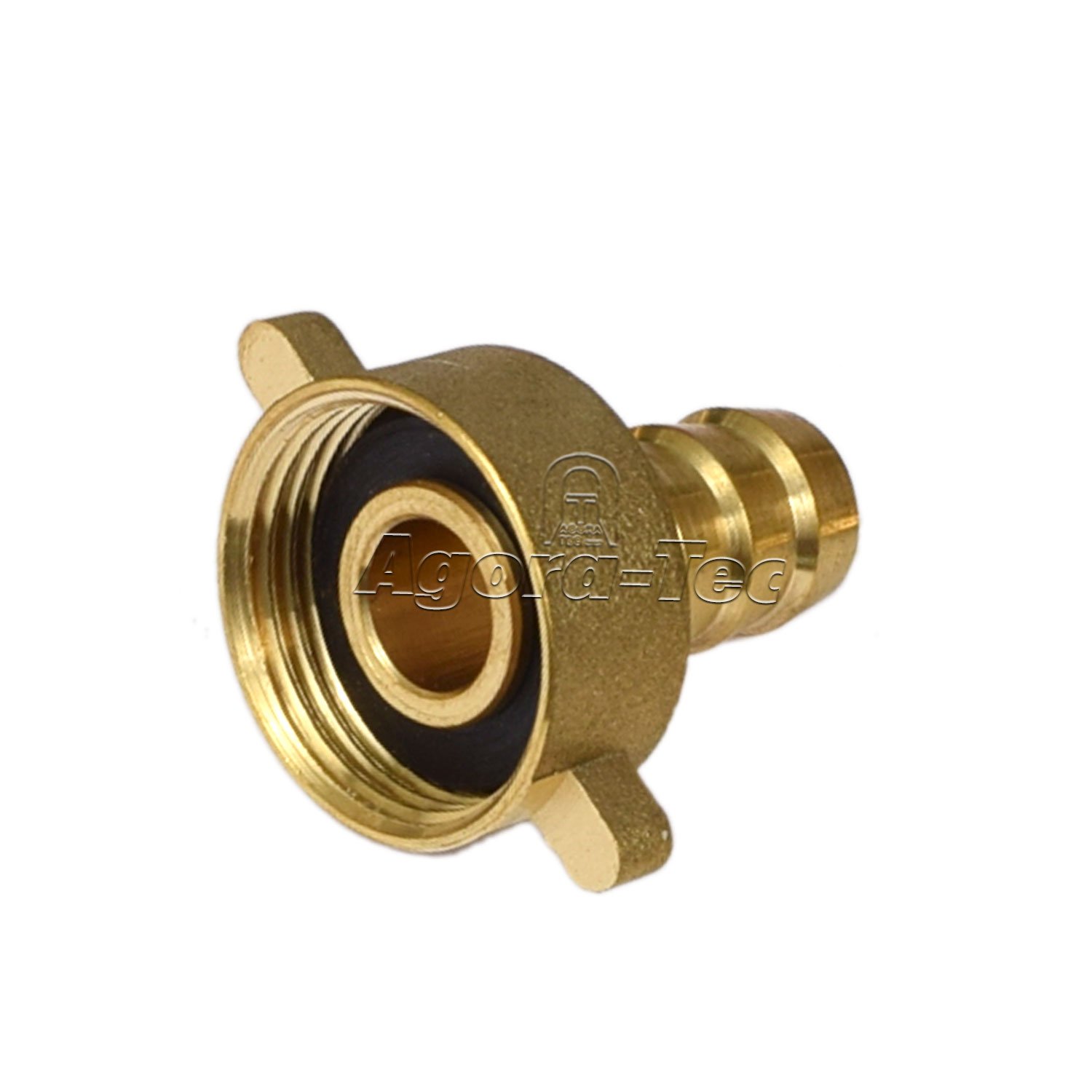 Agora-Tec® - Bocchetta per tubo flessibile in ottone da 1/2 a 3/4 IG