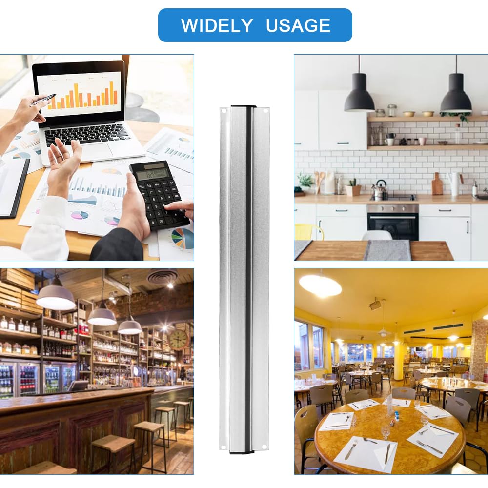 2 PCS Porte Bons de Commande 30cm/40cm Porte Fiche en Alliage d'Aluminium Support Bon de Commande Restaurant Porte Commande Cuisine Installation Murale pour Reçus Chèques - Argent