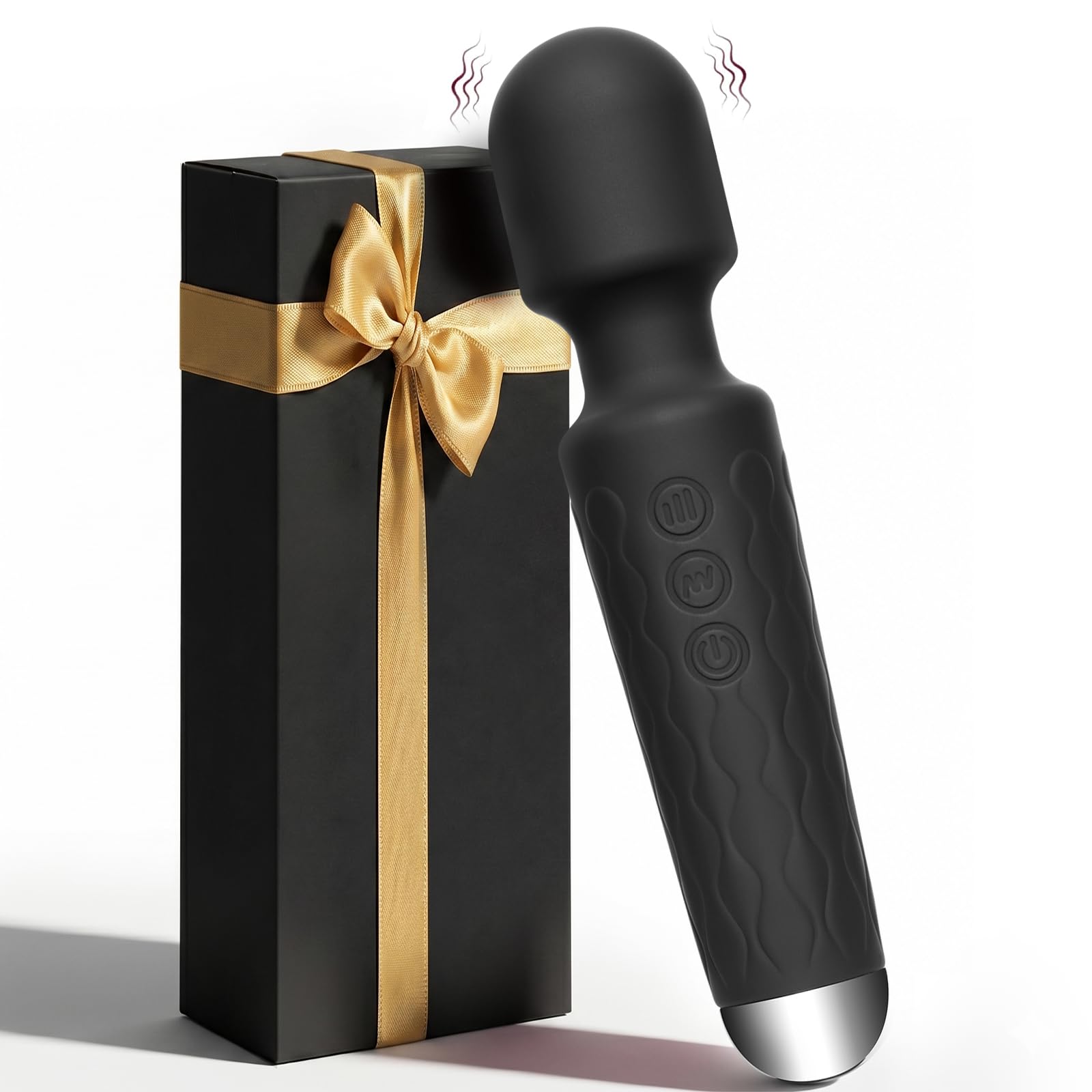 Vibrator Sex Toys - Wand Vibrator Sex Toy 20 Vibration Modes & 8 Speeds Quiet, Sex toyscouples for Couples PRYNTICIAI for Clitoris Stimulation (Black, Standard)