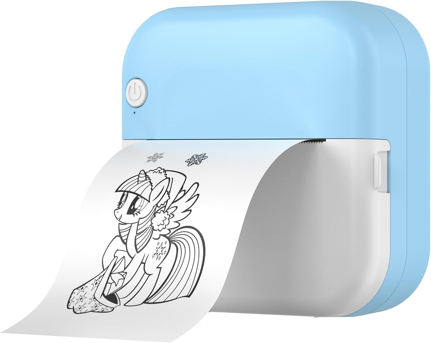 Mini Thermal Printer Multifunction Portable Sticker Instant Photo Inkless Printing Port BT Connection for Smartphone with 11 Paper Rolls 57mm Compatible with iOS Android System for Picture