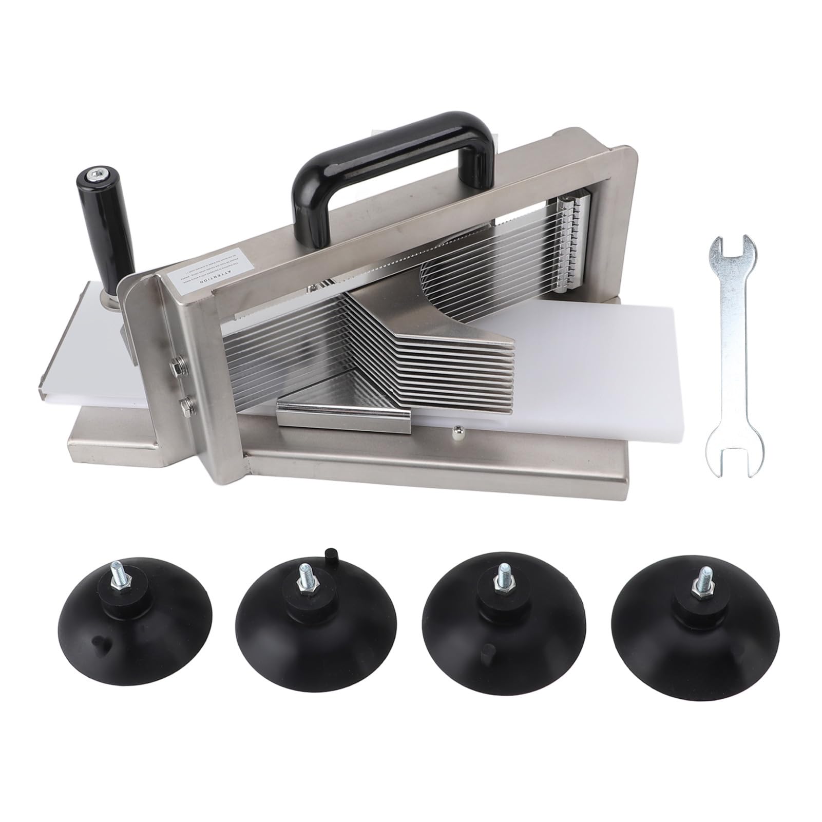 Kommerzielle Manuelle Tomatenschneidemaschine mit 3/8 -Zoll -Schnittdicke, 304 Edelstahl Tomatenschneider für Gemüse und Obst, Ergonomische Griffe für Einen Sicheren Betrieb (3/16)