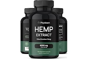 Hemp Oil Capsules 6000 Mg for Pain and Inflammation