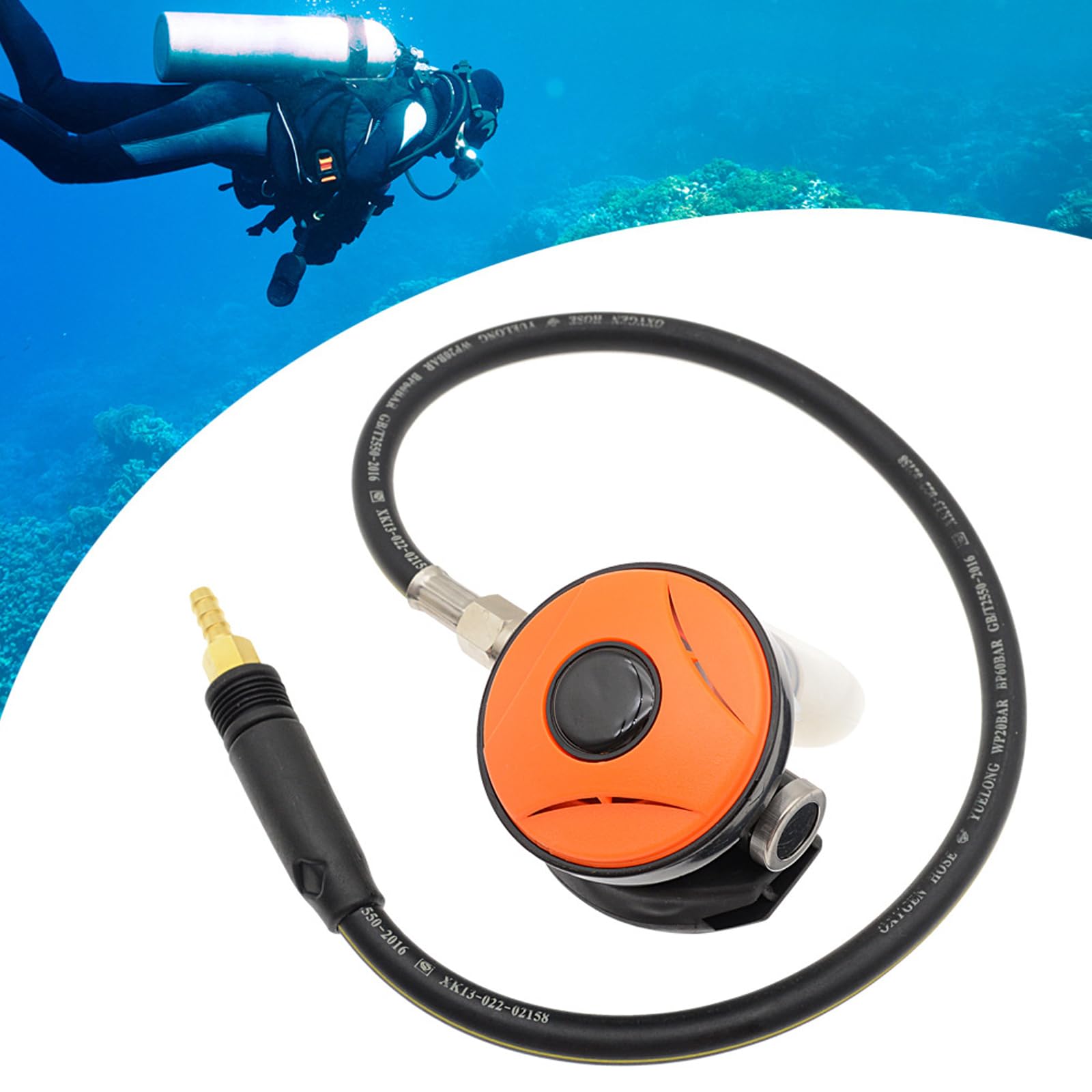 XUZHID Diving Regulator?Scubas Diving Diver Regulator Diving Snorkels Tube Snorkeling Equipment Pressure Reducer 2Nd Scubas Diving Regulator