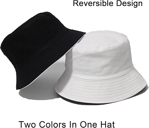 Miniatura 9 de PFFY Bucket Hat for Women Men Cotton Summer Sun Beach Fishing Cap