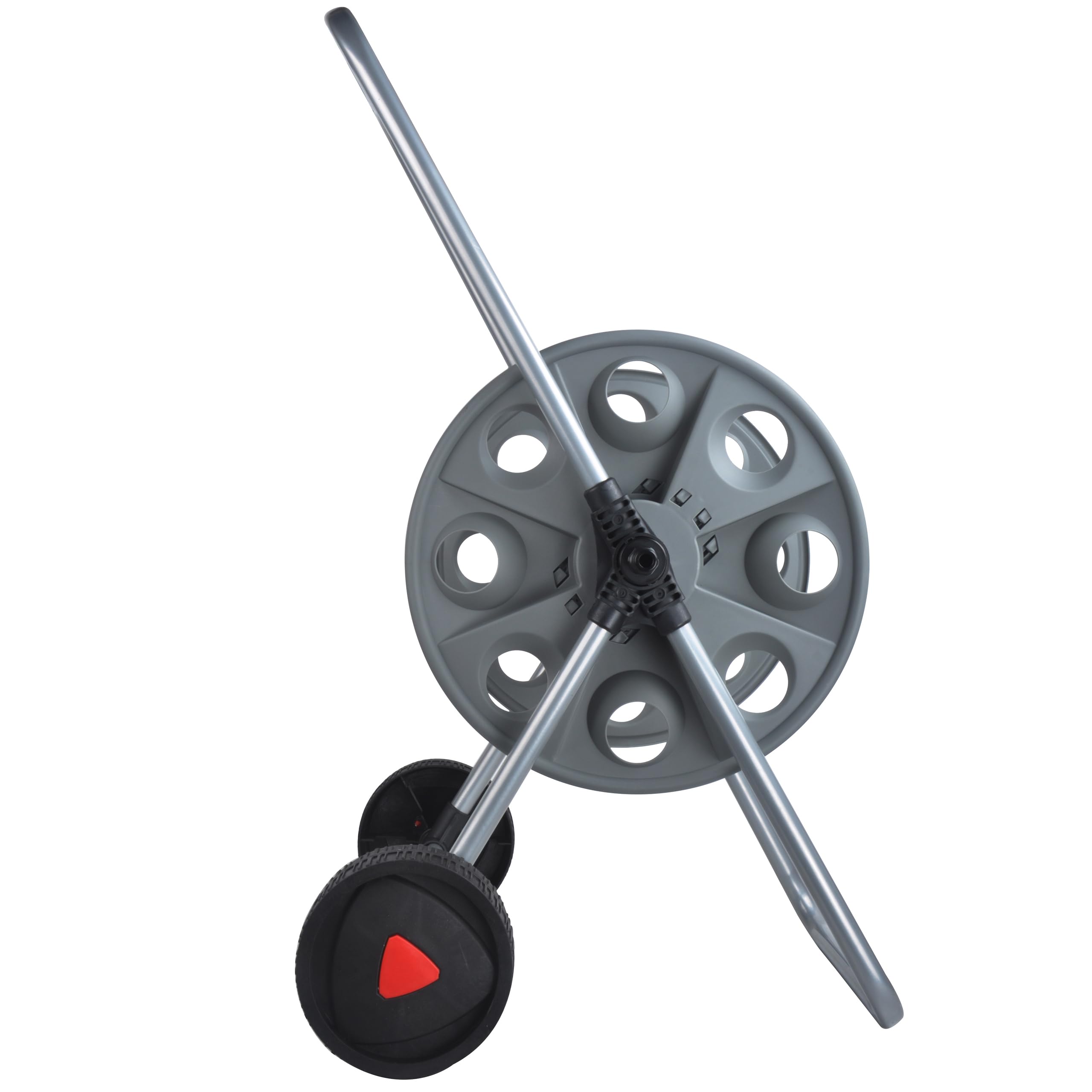 Lehmann Chariot dévidoir pour Tuyau d’arrosage Jusqu’à 45 m (1/2") ou 25 m (3/4") – sans Tuyau – Chariot sur Roues, Cadre Robuste, Stable et Compact
