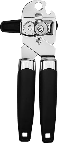 Miniatura 4 de Abrelatas multifuncional 3 en 1, herramienta de cocina manual, manual de seguridad, ergonómico y resistente, abrelatas manual para personas mayores