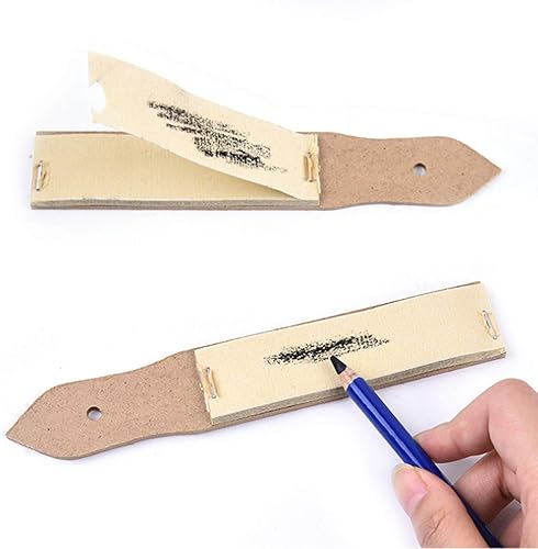 Miniatura 4 de KIKEEP Lápiz puntero bocetos lápiz sacapuntas herramienta de dibujo paquete de 4 sacapuntas de papel de lija sacapuntas de plomo puntero arte